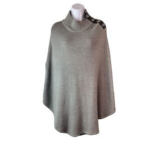 Jones New York Womens Knit Poncho Size Large/XL Oversized Luxury Thick Warm Cozy